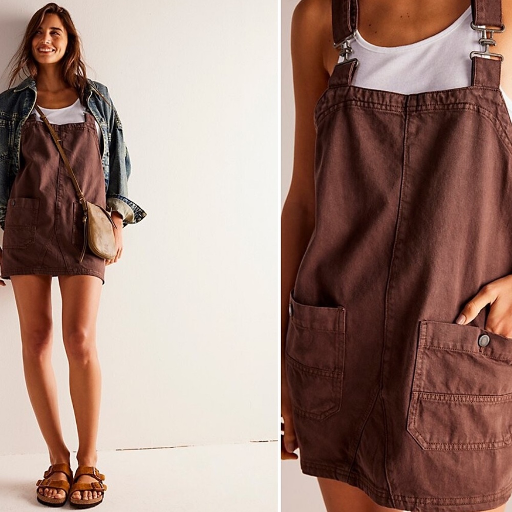 free people we the free overall smock mini top in brown